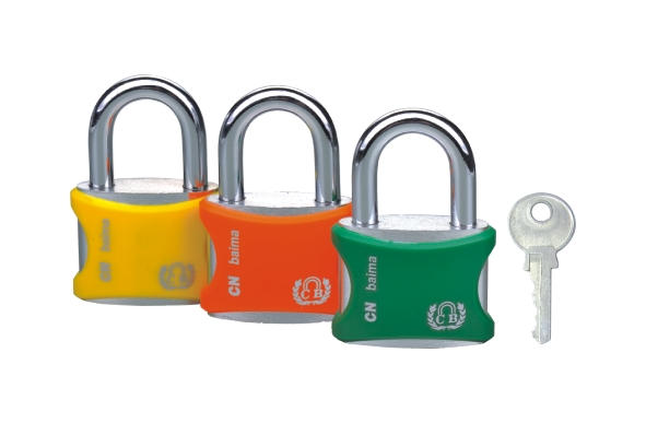 OVAL SHAPED PLASTIC COVER IRON PADLOCK Product Image