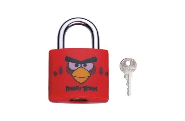 CURVED SHAPED PLASTIC COVER IRON PADLOCK Product Image