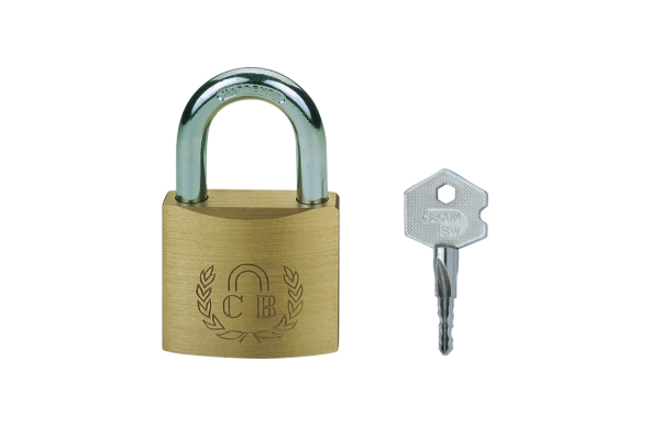 SOLID BRASS PADLOCK WITH CROSS KEY Product Image