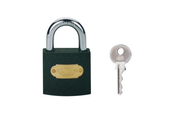 HEAVY DUTY IRON PADLOCK WITH COLOR COATING Product Image
